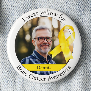 Wear Yellow for Bone Cancer Awareness 2 Inch Round Button