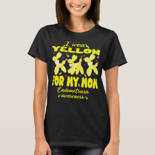 Wear Yellow For Mom Cute Balloon Dog Endometriosis T-Shirt