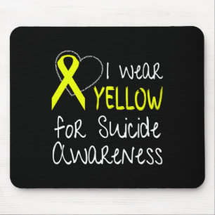 Wear Yellow For Suicide Awareness Ribbon  Mouse Pad
