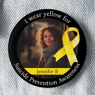 Wear Yellow for Suicide Prevention Awareness 2 Inch Round Button