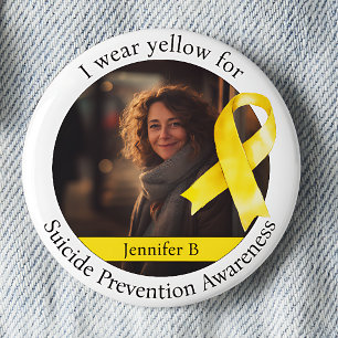 Wear Yellow for Suicide Prevention Awareness 2 Inch Round Button
