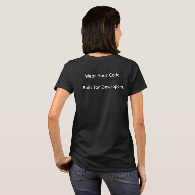 Wear Your Code.Built for Developers T-shirt (Back Full)