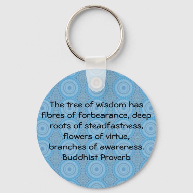 Wearable Buddhist Wisdom - The tree of wisdom Keychain (Front)