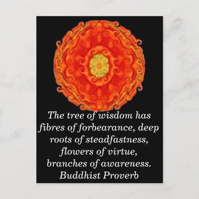 Wearable Buddhist Wisdom - The tree of wisdom Postcard (Front)