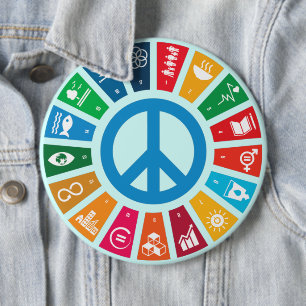 Wearable Change for Global Goals 2030 - Advocacy 6 Inch Round Button