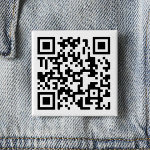 Wearable QR Code Design 2 Inch Square Button