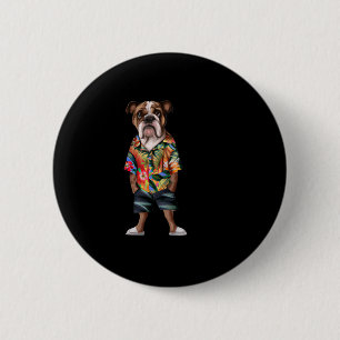 Wearing A Hawaiian And Shorts 1 2 Inch Round Button