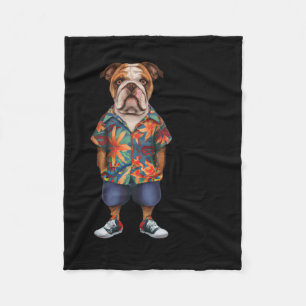 Wearing A Hawaiian And Shorts Fleece Blanket