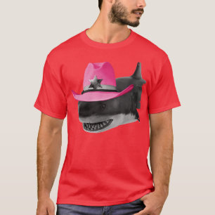 Wearing Pink Cowboy Hat Cowgirl T-Shirt