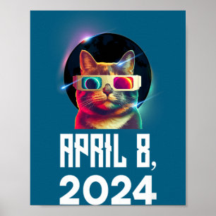 Wearing Solar Eclipse Cat Solar Eclipse Poster
