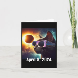 Wearing Solar Glasses Eclipse Colourful Pop Cultur Card