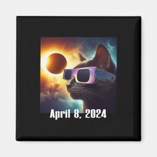Wearing Solar Glasses Eclipse Colourful Pop Cultur Magnet