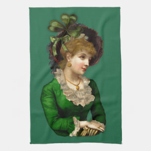 Wearing the Green on St Patrick's Day Kitchen Towel