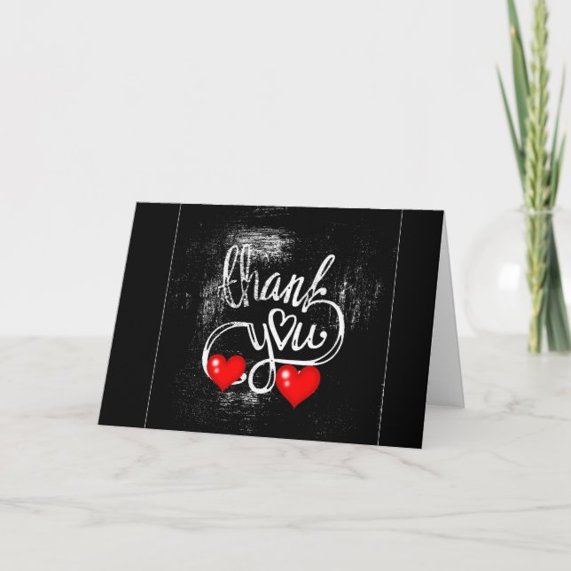 WEARING THE SMILE U GAVE ME=THANK YOU THANK YOU CARD (Front)