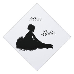 Weary Ballerina Personalized w Name and Year Graduation Cap Topper