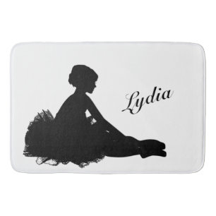 Weary Ballerina Personalized w Name Bath Mat