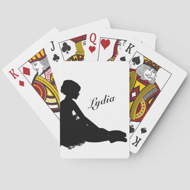 Weary Ballerina Personalized w Name Bicycle Playin Playing Cards (Back)
