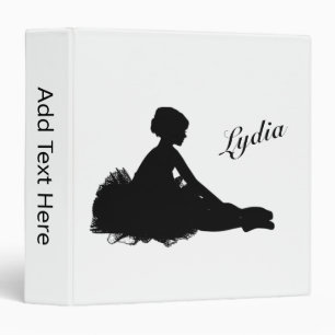 Weary Ballerina Personalized w Name Binder