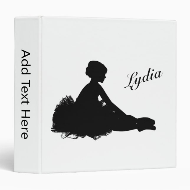 Weary Ballerina Personalized w Name Binder (Front/Spine)