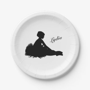 Weary Ballerina Personalized w Name Paper Plate