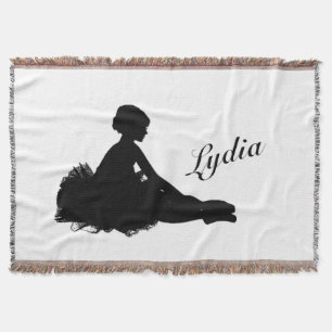 Weary Ballerina Personalized w Name Throw Blanket