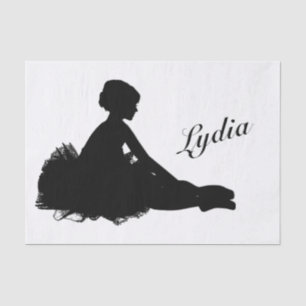 Weary Ballerina Personalized w Name Tissue Paper