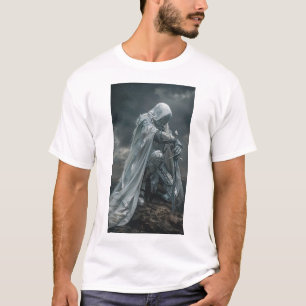 Weary Fantasy Warrior Trio Intricate White Armou T-Shirt