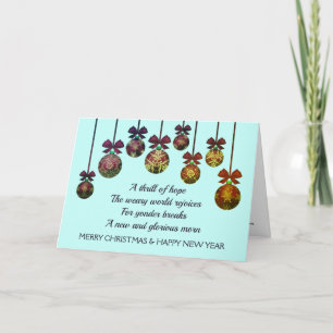 WEARY WORLD REJOICES   Christmas New Year Holiday Card