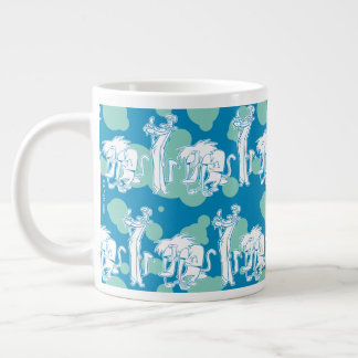 Weasel & Baboon Blue Character Pattern Large Coffee Mug