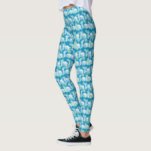Weasel & Baboon Blue Character Pattern Leggings