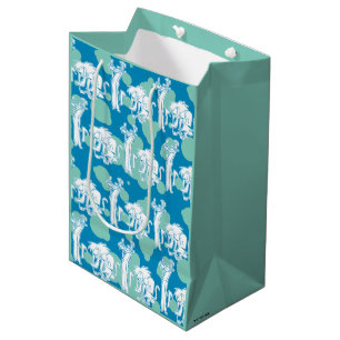 Weasel & Baboon Blue Character Pattern Medium Gift Bag