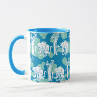 Weasel & Baboon Blue Character Pattern Mug