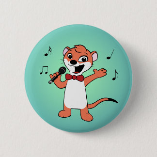 weasel cartoon 2 inch round button
