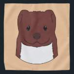 Weasel Face Bandana<br><div class="desc">Funny weasel face. Customizable background colour.</div>