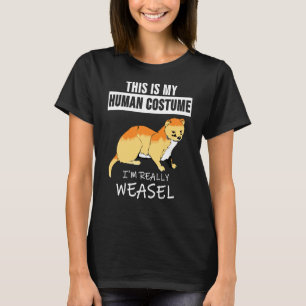 Weasel Funny Wild Animal Costume Pet Ferret Tee