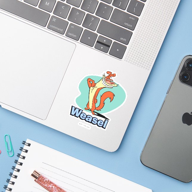 Weasel Proud Character Graphic (Laptop w/ iPhone)