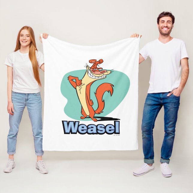 Weasel Proud Character Graphic Fleece Blanket (In Situ)