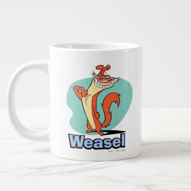 Weasel Proud Character Graphic Large Coffee Mug (Left)