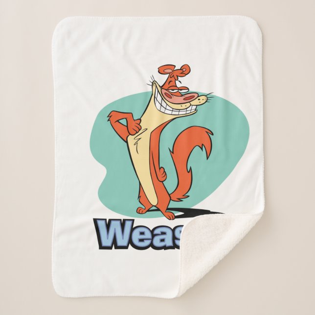 Weasel Proud Character Graphic Sherpa Blanket (Front)