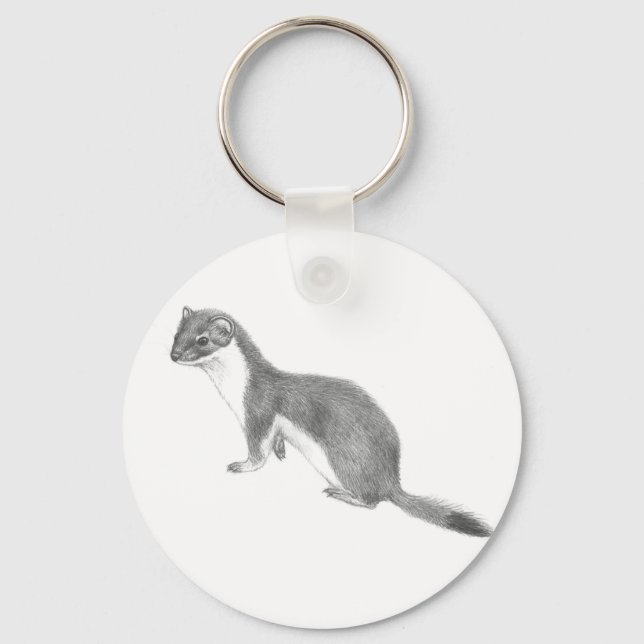 Weasel round keychain (Front)