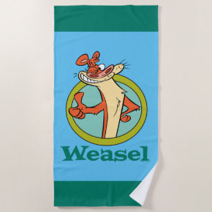 Weasel Thumbs Up Character Graphic Beach Towel