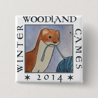 weasel winter woodland games 2014 2 inch square button