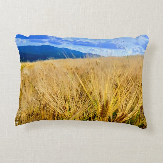 Weat field accent pillow (Back)
