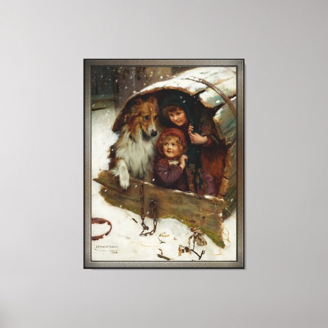 Weather-bound by Arthur John Elsley Canvas Print (Front)