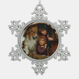 Weather-bound by Arthur John Elsley Snowflake Pewter Christmas Ornament