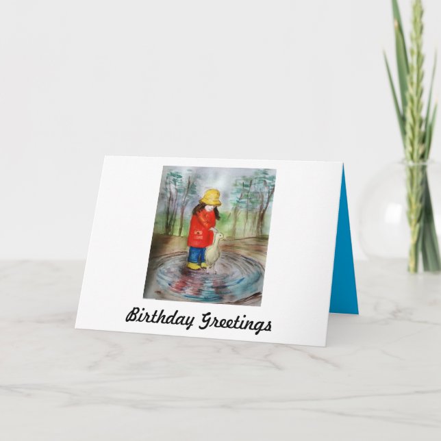 Weather for Ducks Birthday Card (Front)