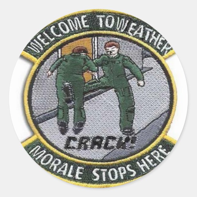 Weather Forecaster Patch Classic Round Sticker (Front)