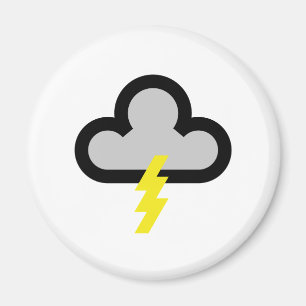 Weather Lightning Flash Symbol Magnet