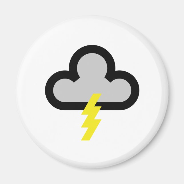 Weather Lightning Flash Symbol Magnet (Front)