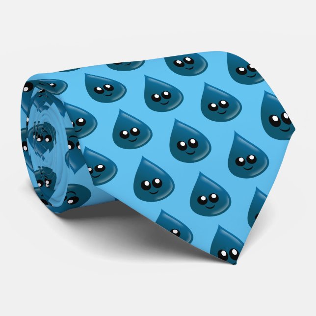 Weather, Raindrops  Tie (Rolled)